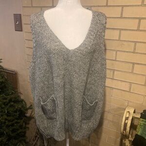 Cozy Gray V-Neck Sweater Vest